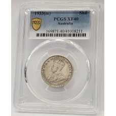 AUSTRALIA 1933 . ONE 1 SHILLING . PCGS XF40